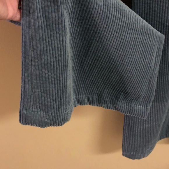 Zara Woman blue flare leg corduroy pants woman’s size large - Picture 3 of 6